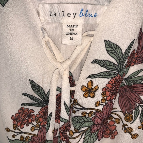 Bailey Blue Floral bell sleeves dress size M - Picture 4 of 5